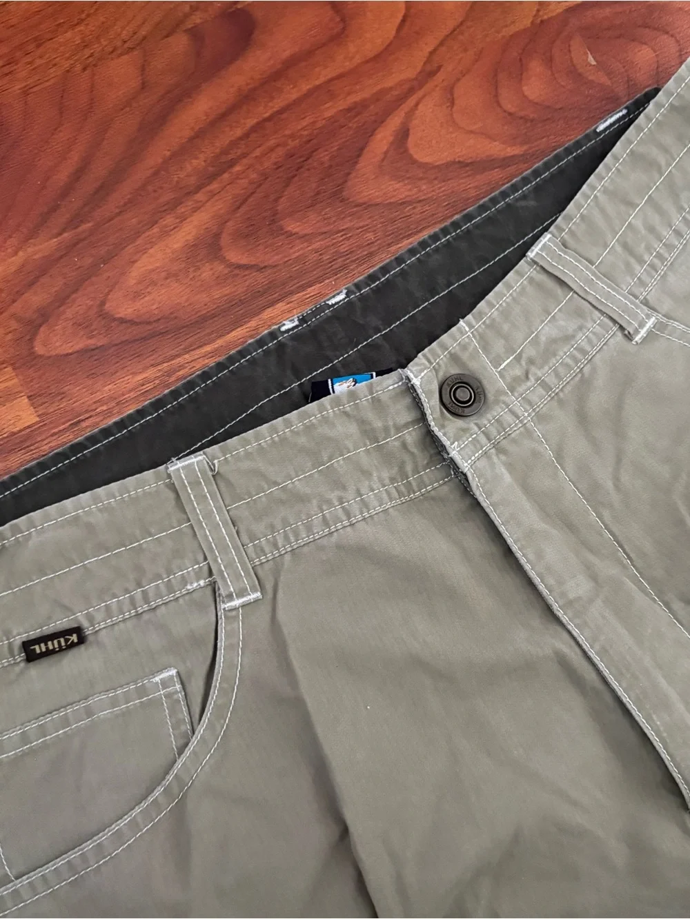KUHL Pants Mens 34x31 Tan Khaki Kuhldry Hiking Outdoor Cargo Utility Straight